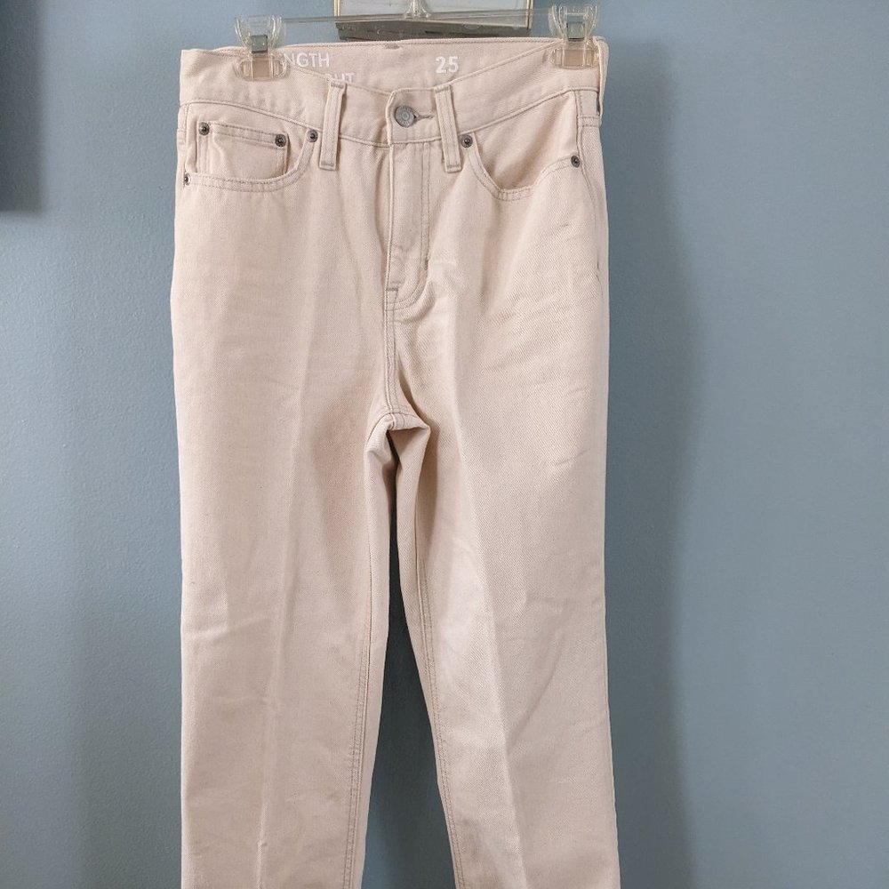 J.Crew Full Length Classic Straight High-Rise 100% Cotton Natural Denim Jeans